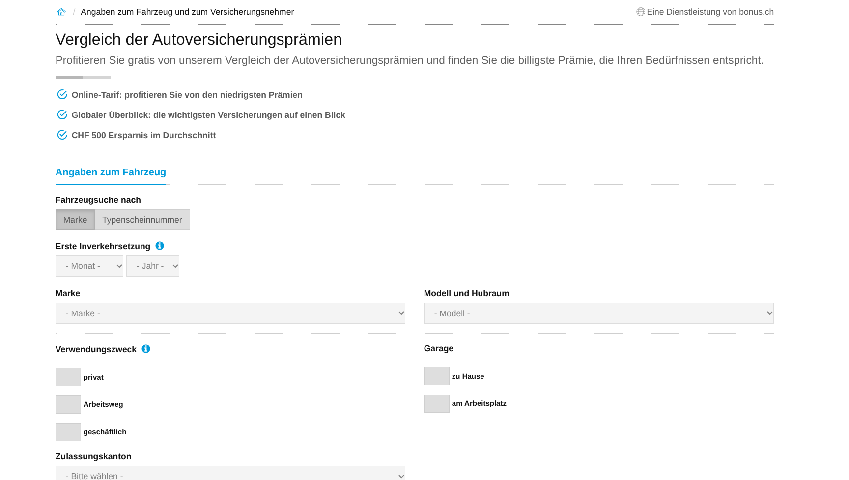 Versicherungsvergleich